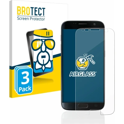 Afbeelding van BROTECT Screenprotector voor Samsung Galaxy S7 Folie Beschermfolie Beschermglas transparant (3 Stuks)