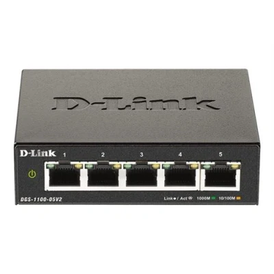 Image de D Link DGS 1100 05V2 Commutateur intelligent 5 x 10/100/1000 de bureau