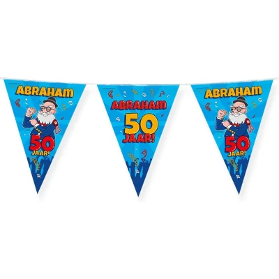 Afbeelding van Slinger 50 jaar Abraham Cartoon 10mtr