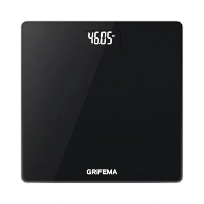 Afbeelding van GRIFEMA GA2001 1 badkamerweegschaal met lcd display, maximaal gewicht 150 kg, nauwkeurigheid 50 g, zwart