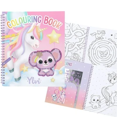 Image de Dessin et coloriage enfant Top Model Album à colorier avec paillettes Licorne