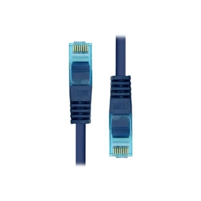 Image de ProXtend Cordon de raccordement RJ 45 (M) pour 5 m 6 mm UTP CAT 6a IEEE 802.3at sans halogène, moulé, crochet, bloqué bleu