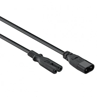 Afbeelding van C7 verlengkabel Goobay 2 meter (0.75 mm², Zwart)