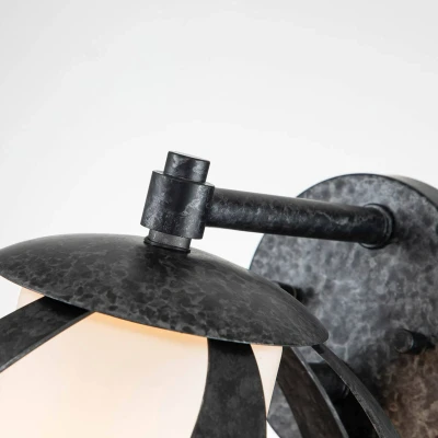 Afbeelding van Wandlamp Blacksmith, zwart/wit, 1 lamp