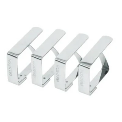 Afbeelding van Benson Tafelkleedklemmen RVS Deluxe 4 stuks