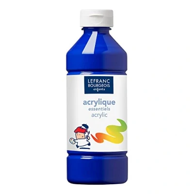 Image de Lefranc Bourgeois Acrylique liquide Essentiel pour enfants Bouteille 500 ml Bleu foncé