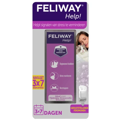 Afbeelding van Feliway Help! Cartridges Anti stressmiddel 3 stuks
