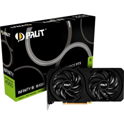 Afbeelding van Palit NVIDIA GeForce RTX 4060 Videokaart Infinity 8 GB GDDR6 SDRAM PCIe x16 DisplayPort, HDMI G Sync