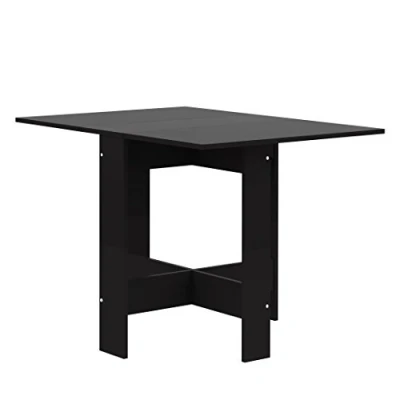 Afbeelding van Papillon Klaptafel met 2 kleppen, van spaanplaat coating melaminehars, zwart, 103 / 67 28 x 76 73,4 cm (l d h)