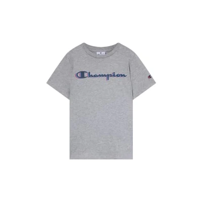 Image de Champion T shirt Legacy Big Logo pour garçon, Gris (Em006), 7 8 ans