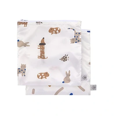 Image de LÄSSIG Sac de rangement réutilisable à goûter 2 pièces/Snack Bag Little Mateys royal blue