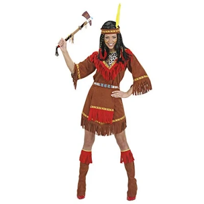 Afbeelding van Widmann Indiaan Kostuum Indiaanse Jurk Vrouw Bruin Large Carnavalskleding Verkleedkleding