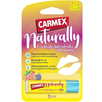 Afbeelding van Carmex Naturally Stick Berry Natuurlijke lippenverzorging voor een soepel resultaat 1 stuk van 4,25 g