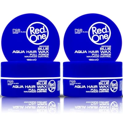 Afbeelding van RedOne 2 stuks blauwe waterhaarwas, 150 ml, ultra grip, haarwas voor mannen en vrouwen, kauwgomgeur, maximale controle