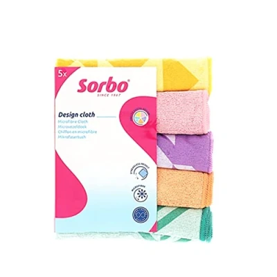 Afbeelding van Sorbo Microvezeldoeken Pastel Prints 40 x cm 5 stuks