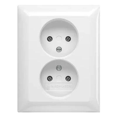 Afbeelding van Busch Jaeger Balance SI inbouw stopcontact 2 voudig zonder randaarde 202 UJR 914