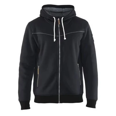 Image de Sweat zippé à capuche doublure thermique noir