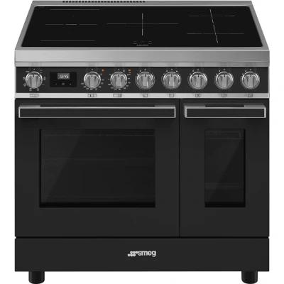 Afbeelding van Smeg Cpf92ima Fornuis 90 X 60 5 Inductiezones 2 Ovens Multifunctie Energieklasse A Antraciet