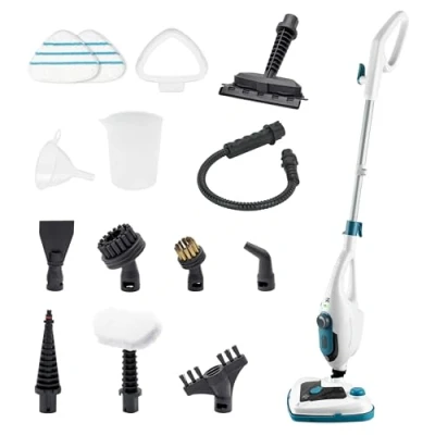Afbeelding van Di4 SteamClean Multi 12 ProMax, multifunctionele stoommop, in 1, 1500 W, verwijdert 99,9% van de virussen en bacteriën, Steam Cleaner Eco zonder reinigingsmiddelen, raamreiniger, stoomreiniger voor