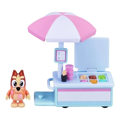 Afbeelding van Bluey bingo ijsautospeelset met officiële verzamelbare figuur van 6,3 tot 7,6 cm ijswagen