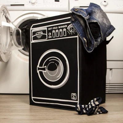 Afbeelding van Wasmachine Wasmand Zwart