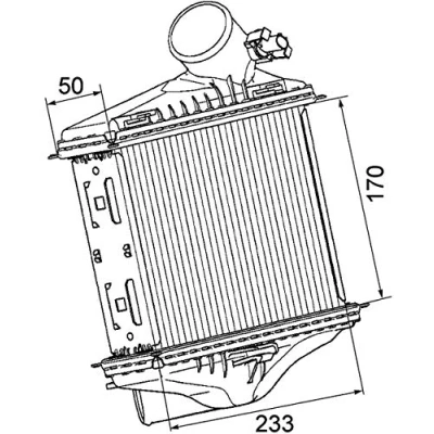 Afbeelding van MAHLE ORIGINAL CI 174 000P Intercooler Met sensor SMART: Fortwo II Coupe