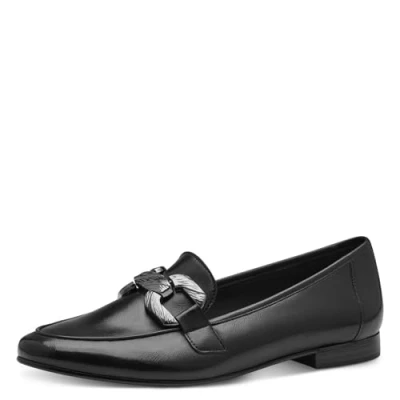 Afbeelding van Marco Tozzi Instappers, Dames, Maat: 39, Black nappa Textiel/ synthetisch