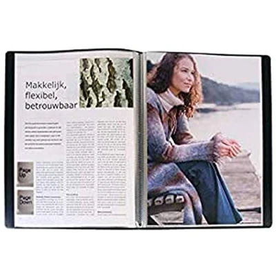 Afbeelding van Kangaro showalbum A4 PP 10 insteektassen zwart met insteek K 3015 0
