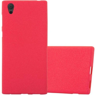 Afbeelding van Cadorabo Hoesje geschikt voor Sony Xperia L1 in FROST ROOD Beschermhoes gemaakt van flexibel TPU silicone Case Cover