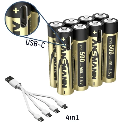Afbeelding van Ansmann 1311 0031 Oplaadbare AAA batterij (potlood) Lithium 400 mAh 1.2 V 8 stuk(s)