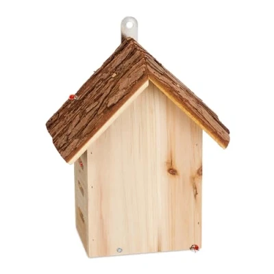 Afbeelding van Relaxdays lieveheersbeestjes hotel weerbestendig nestkastje insectenhotel dennenhout