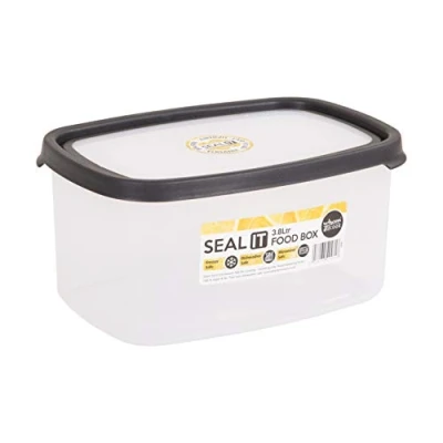 Afbeelding van Wham Seal It Vershouddoos Rechthoekig 3,8 Liter Set van 2 Stuks Grijs