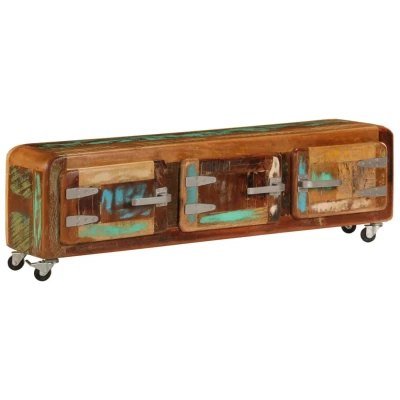 Afbeelding van Tv meubel 120x30x37 cm massief gerecycled hout