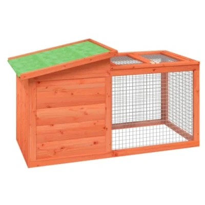 Afbeelding van Konijnenhok 100,5X54X55 Cm Massief Grenenhout Bruin