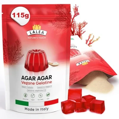 Afbeelding van Agar poeder 115 g, plantaardige natuurlijke gelatine voor gelei, desserts, jam, vervanging rundergelatine blad, rijk aan vezels, plantaardig, veganistisch