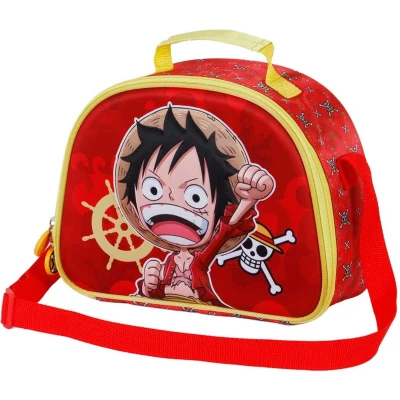 Afbeelding van One Piece Luffy 3D snacktas, Rood, één maat, broodtrommel, broodtrommel