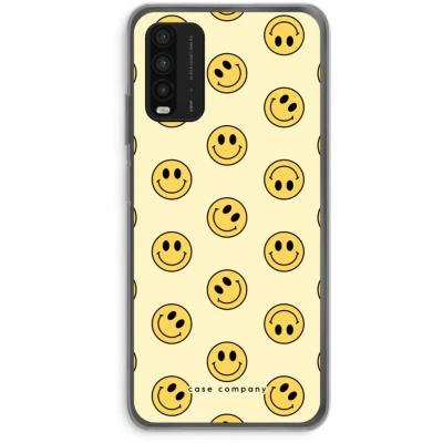 Afbeelding van Case Company® hoesje geschikt voor Xiaomi Redmi 9T Smiley N2 Soft Cover Telefoonhoesje Bescherming aan alle Kanten en Schermrand