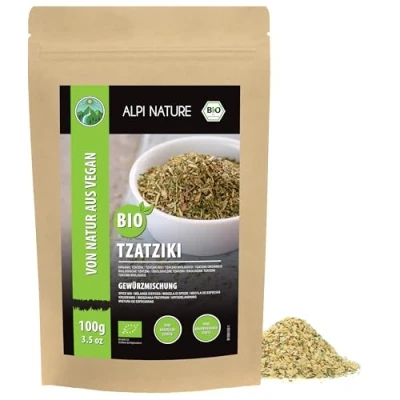 Image de Alpi Nature Assaisonnement Tzatziki BIO 100g, Grec pour Gyros, Tzatziki, Tartinades