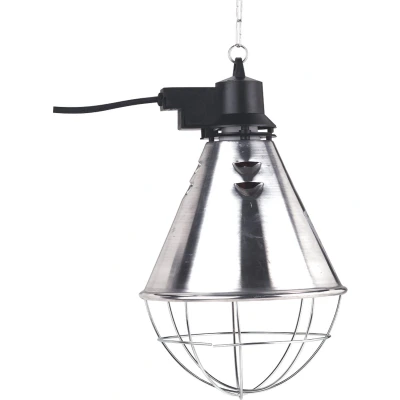 Afbeelding van Excellent Lampenkap compleet 5 Meter draad Met spaarschakelaar IPX4/EP44 Exclusief lamp 8 Luchtgaten Tot 150 Watt Zilver