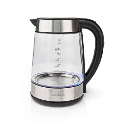 Afbeelding van Waterkoker Nedis (1.7 L, Temperatuurinstelling, Droogkookbeveiliging, Glas)