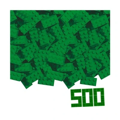 Image de Simba 104114547 Blox 500 blocs de construction verts pour enfants à partir 3 ans 8 briques En carton Qualité supérieure Entièrement compatibles avec nombreux autres fabricants
