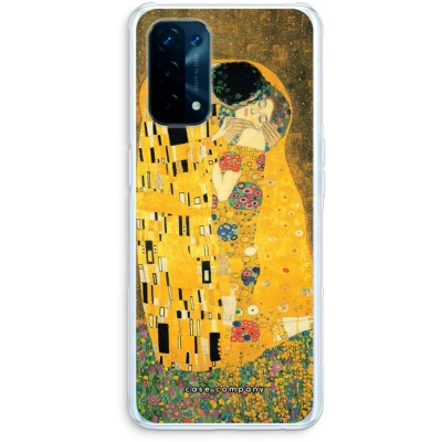 Afbeelding van Case Company® hoesje geschikt voor Oppo A74 5G Der Kuss Soft Cover Telefoonhoesje Bescherming aan alle Kanten en Schermrand