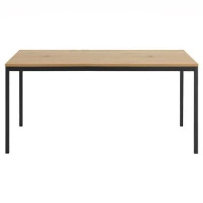 Afbeelding van Eettafel Dover 160x80 eik/zwart