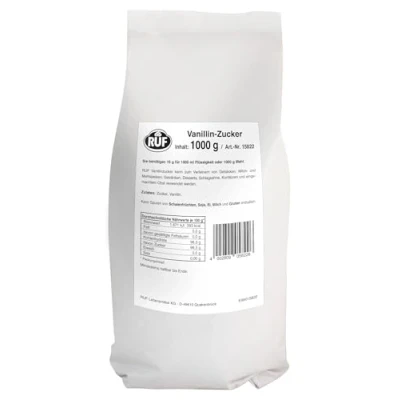 Afbeelding van RUF 2 stuks vanillinesuikerzakken, suikerzakken voor het bakken, bakken en bereiden van pudding, crème, glutenvrij, veganistisch (1000 g)
