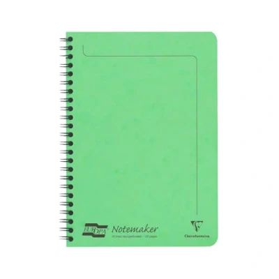 Afbeelding van Clairefontaine 3097Z Europa Notemaker notitieboek, pagina binding, 120 pagina&#039;s, A5, geborsteld perkamentpapier, 90 g/m², microgeperforeerde vellen, gelinieerd limoengroen