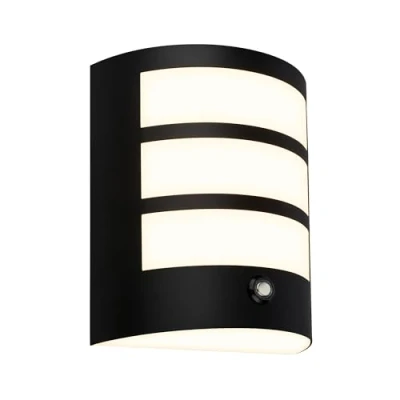 Afbeelding van BRILONER LED wandlamp accu Touch Timer Zwart Verwisselbare batterij printplaat 18 x 15 7 cm