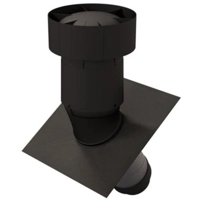 Afbeelding van Ubbink dakdoorvoer Ventus 15 55 graden 150/160 zwart 0169885