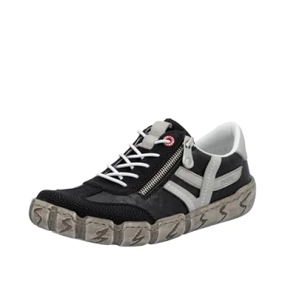 Afbeelding van Rieker L0363 MocassinDames, zwart.
