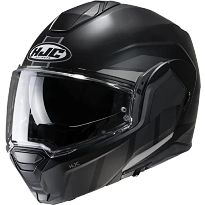 Afbeelding van Hjc I100 Beis Black Grey Mc5Sf Modular Helmets L Maat Helm