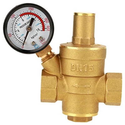 Afbeelding van Drukregelaar, DN15 1/2&quot; messing waterdrukregelaar regelbare schroefdraad ventiel watercontrole met metrische meter Andere componenten van de luchtbron behandeling